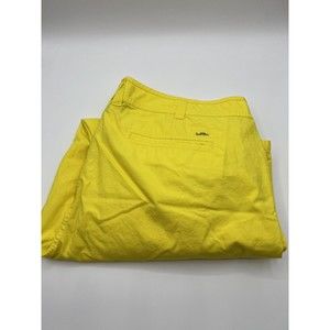 L-RL Lauren Active Yellow Pants Multiple‎ Pockets Outdoor Hiking Size 16